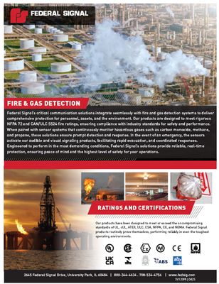 SV120FR Fire and Gas Detection Vertical Flyer (Canada)