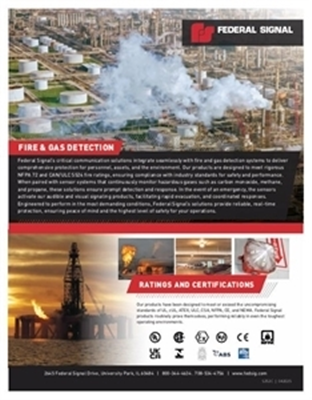 S252C Fire and Gas Detection Vertical Flyer (Canada)