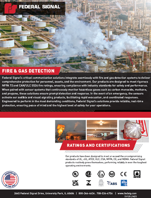 SV120 Fire and Gas Detection Vertical Flyer