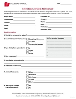 SYS245 SelecTone Site Survey